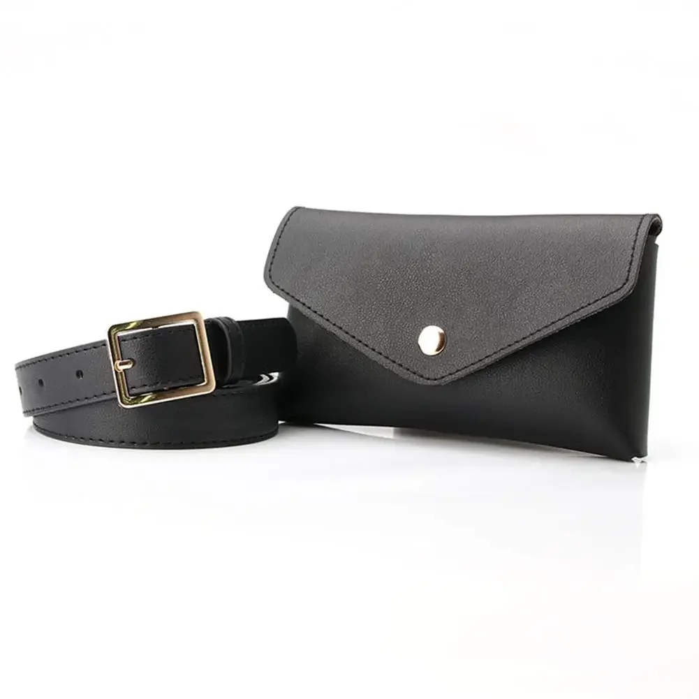 Neue Frauen Taille Taschen PU Leder Fanny Pack Brust Tasche frauen Gürtel Mode Pin Schnalle Dünnen Gürtel Tasche – Detail 16