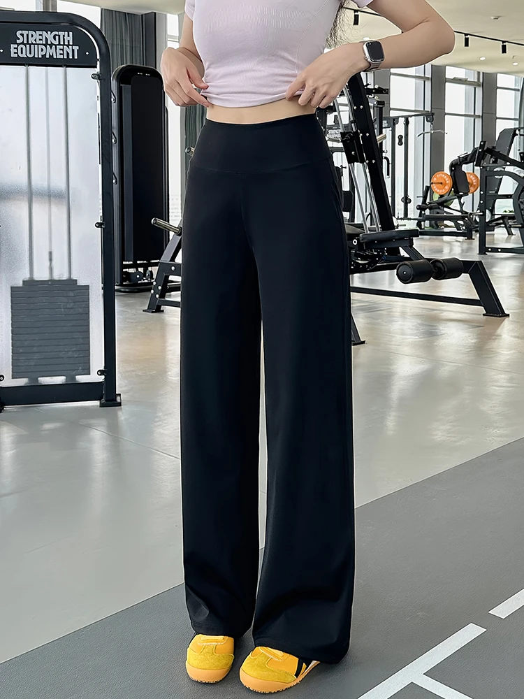 New Style Elegant and Simple High-Waisted Straight-Leg Pants, Soft and Loose Wide-Leg Pants, Suitable for Both Work and Casual W