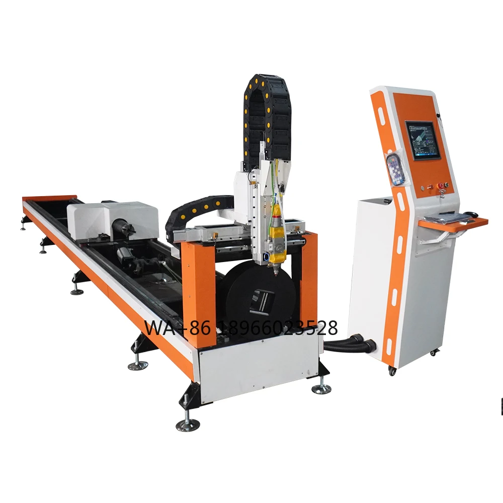 Hot sale simple fiber laser tube cutting machine 120mm cnc small fiber laser tube cutter automatic tube laser good prices