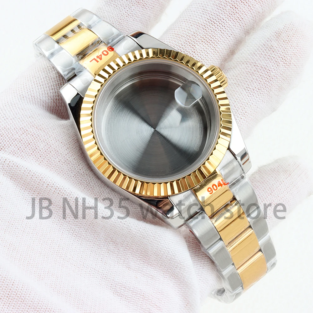 

NH35 Watch Case 36/39mm Solid 316L Stainless Steel Sapphire Glass for Datejust NH35 NH36 Movement Oyster Polished Bracelet