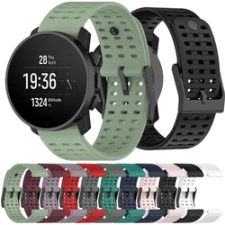 Suunto9と互換性のある交換用シリコンウォッチストラップ,Suunto5ピーク/垂直ブレスレット用の通気性のある交換用ストラップ