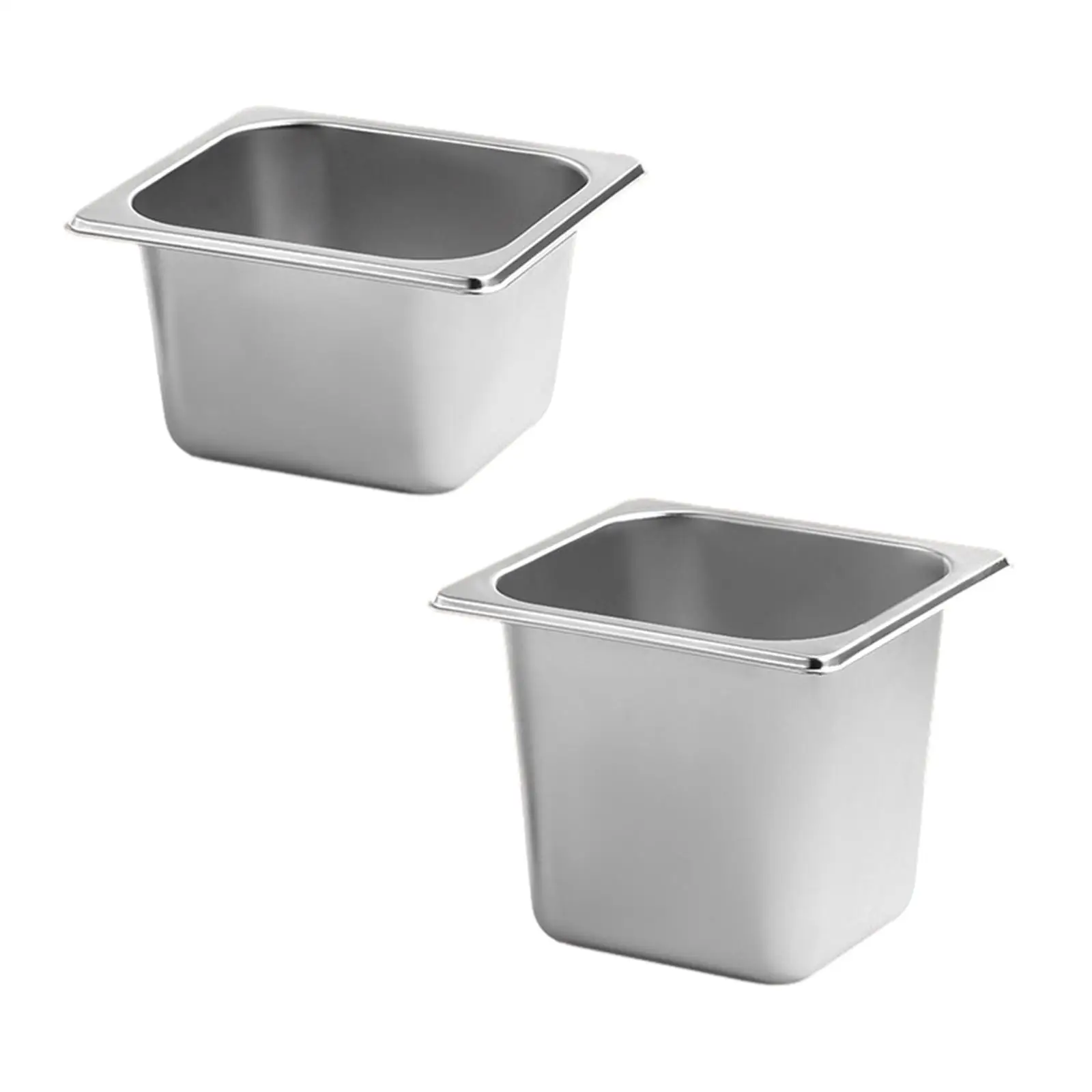 

Stainless Steel 1/6 Size Deep Food Container Hotel Pans for Hotel Preparing Bread Crumb Dish Restaurant Marinating Meat Supplies