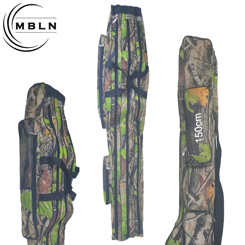 

BMLN 2025 NEW Fishing bag 120cm 150cm 3 layer large volume Foldable Rod Bag handtake shoulder strap flexible fishing tool bag