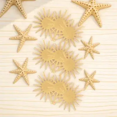 

50pcs Sunflower Jewelry Pendant Craft Charms DIY Accessories Alloy Material Necklace Bracelet Making Decorative Effect