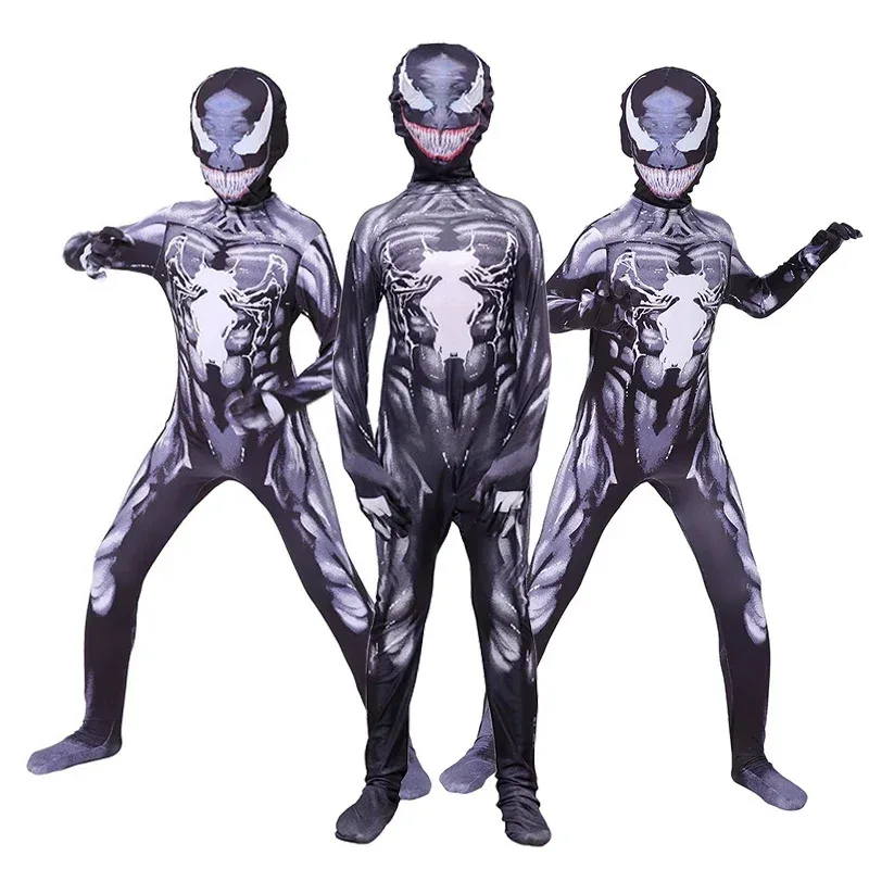 

Venom Superhero Costume for Boys, Jumpsuit for Cosplay, Adult, Halloween, Carnival, Party