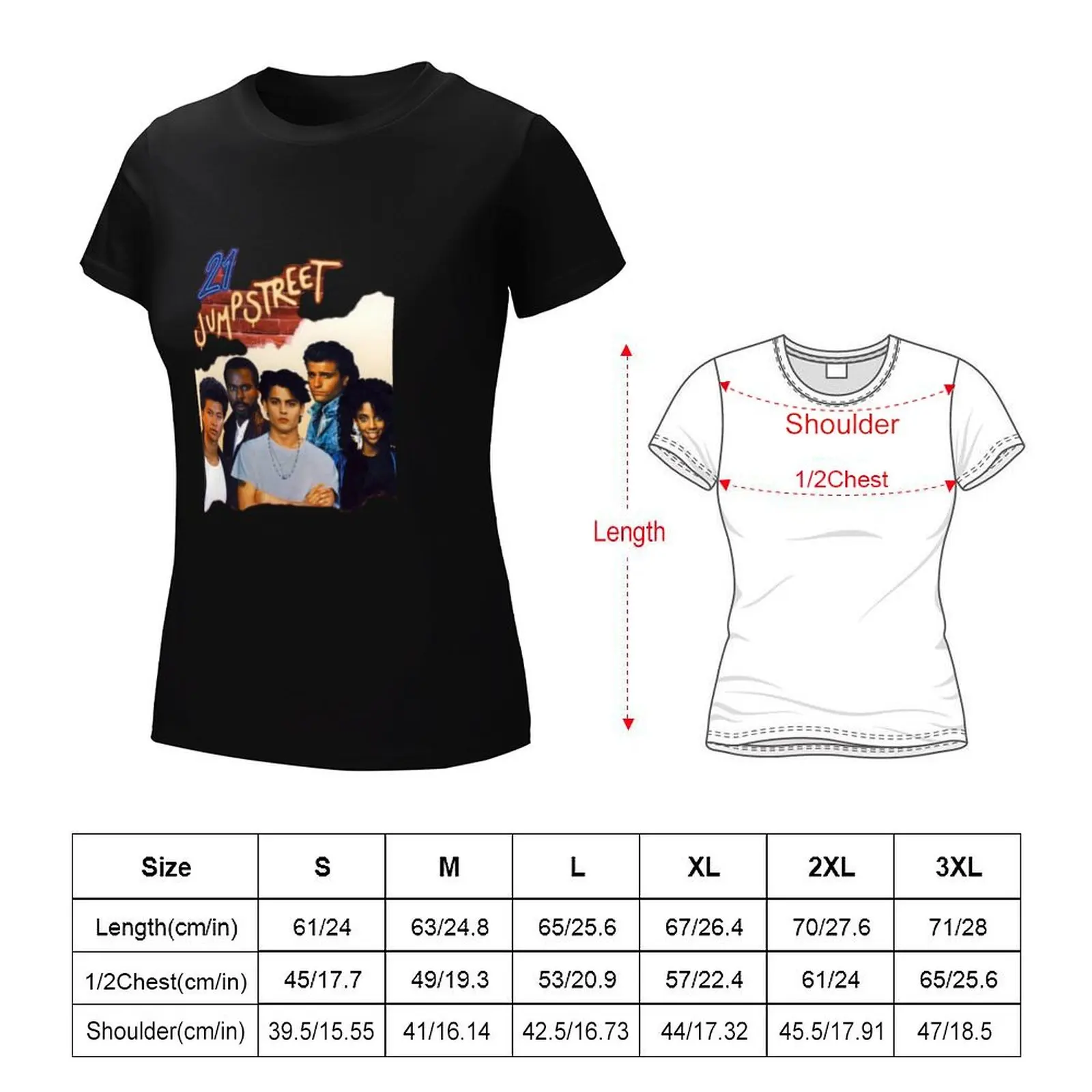 21 Jump Street Cast Essential TShirt238 T-Shirt Female clothing vintage vintage clothes aesthetic clothes Women's cotton t-shirt