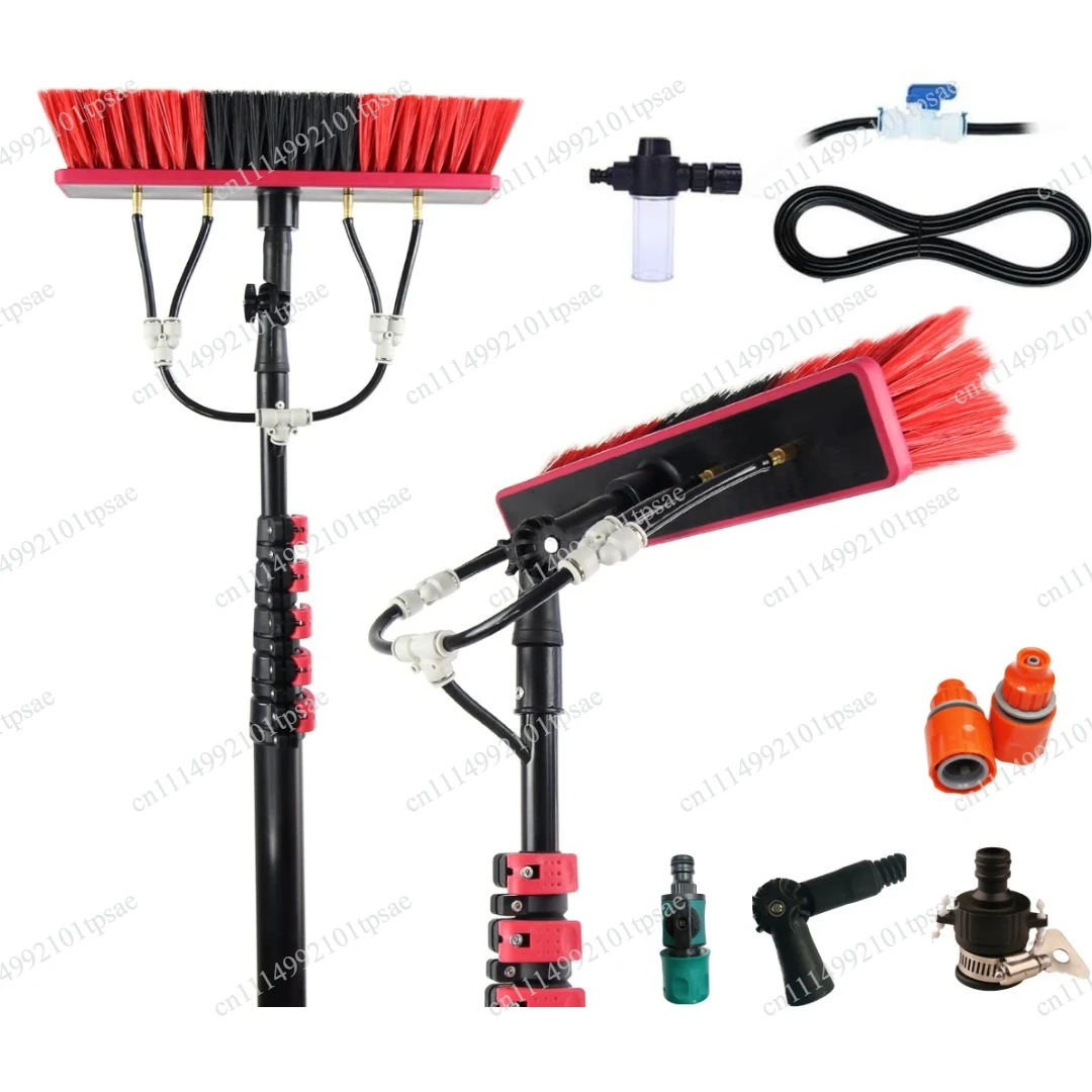 Cleaning brush pole, traditional high-rise window cleaning equipment, aluminum alloy telescopic pole