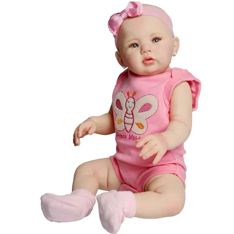 50 cm kann Badespielzeug sein, NewBaby Size Reborn Abigail, lebensechte Baby-Mädchen-Puppe mit bemaltem Haar