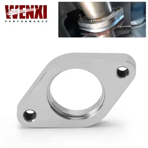 STAINLESS STEEL WASTEGATE DUMP PIPE 2 BOLT FLANGE WITH THREAD 38MM TURBOCHARGER WX4831