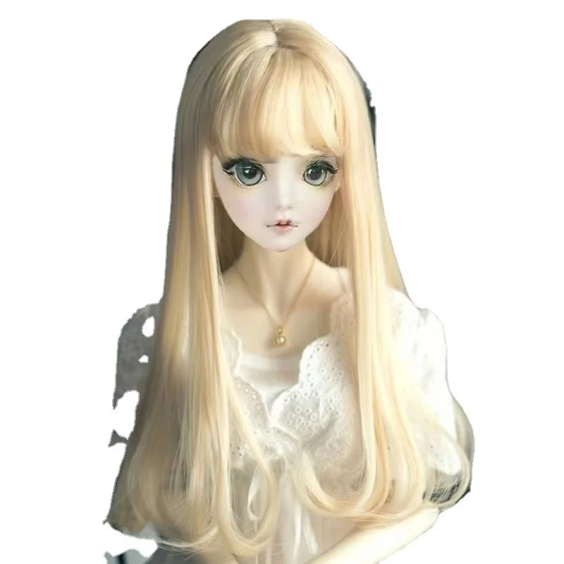 

3PointsBJDWig Doll Imitation Mohair3PointssdDoll Hair High Temperature Silk Inner Buckle De Bisheng Ye Luoli Universal