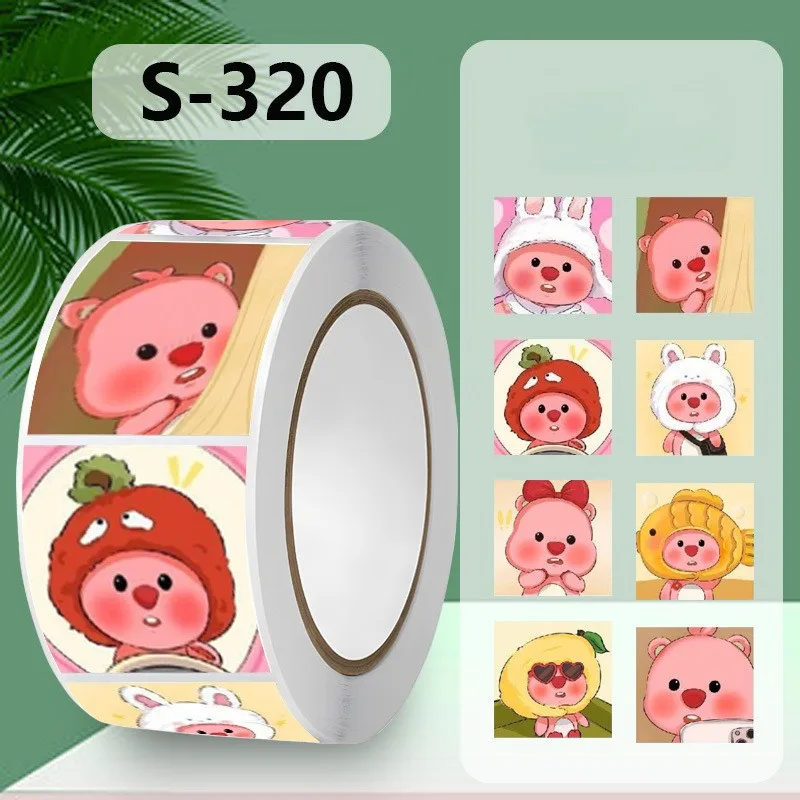 

500 Pcs Cute Cartoon Ruby the Beaver Roll Seal Stickers - High-Value Personalized Decor for Gift Wrapping LanLanStickersWorld