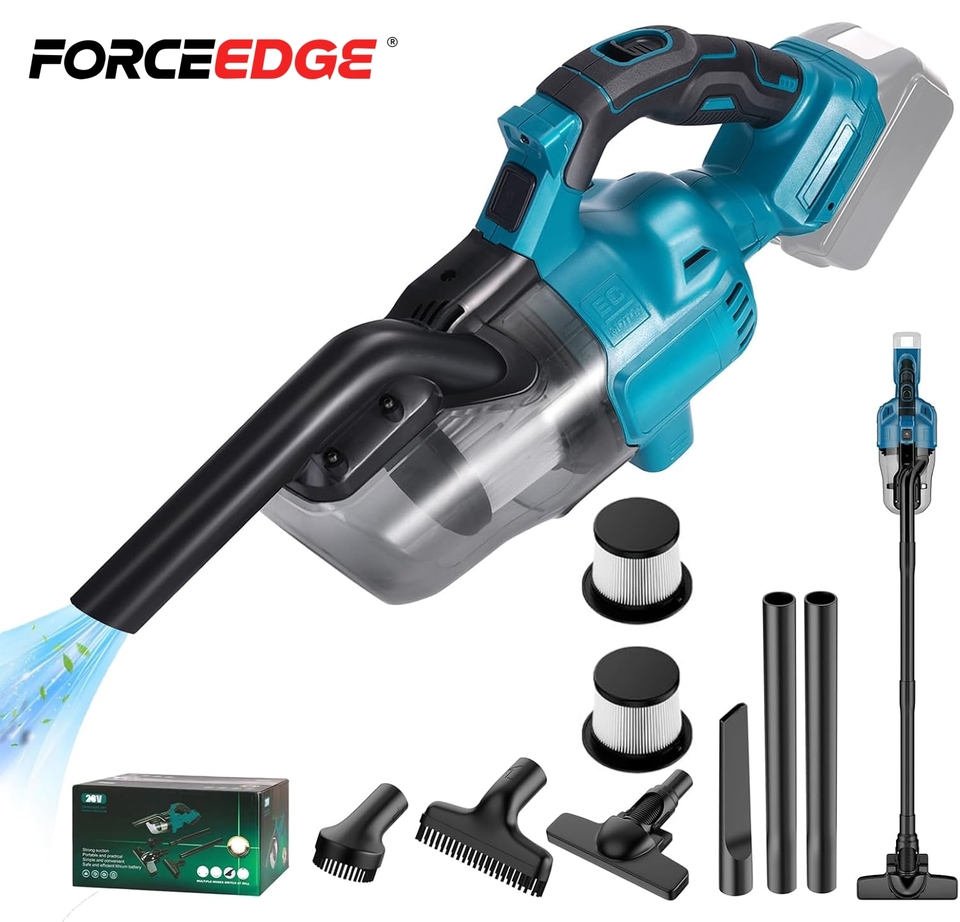 Electric Power Vacuum Cleaner with 6pcs Tubes, Handheld Cordless Vacuum with 2pcs Filter for makita 18V Battery (No Battery)