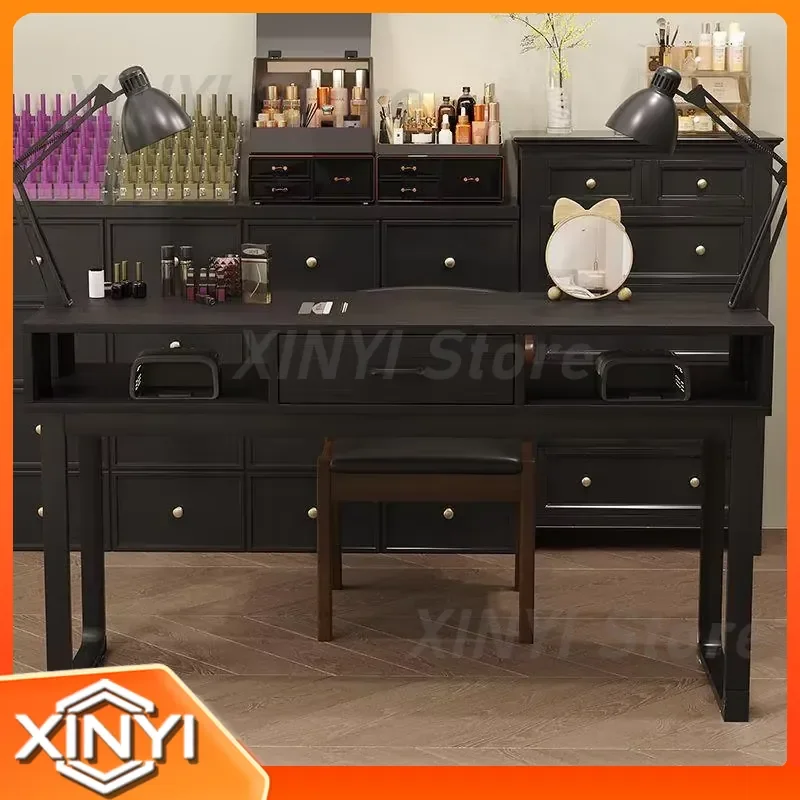 Vintage Metal Legs Nail Table for Manicure Desk for Nail Salon Furniture for Mid Century Modern Retro Desk for Professional