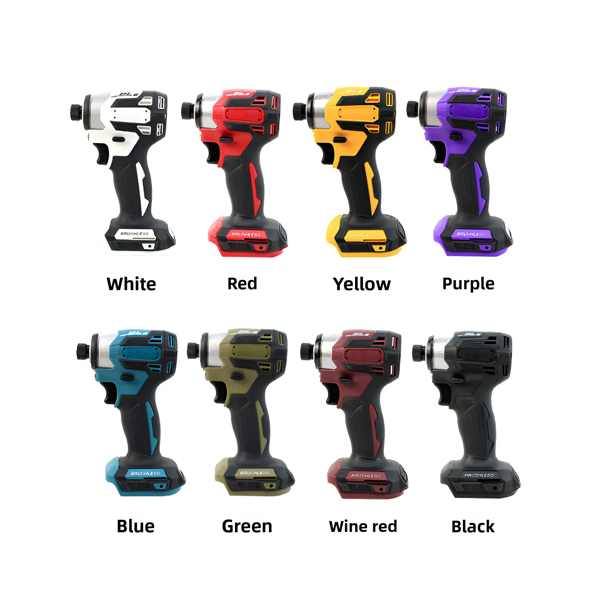 21V Brushless Cordless Impact Screwdriver 5 Speed Adjustment Steel and Wood Mode LED Work Light Multiple Color Options for Home