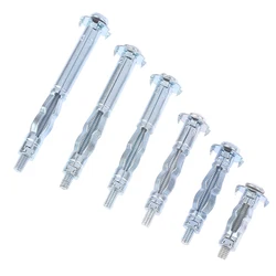 10PCS M4 Hollow Wall Metal Anchor Kit Plasterboard Drywall Cavity Plug Dowel for Ceiling Expansion Screws Gypsum Board Holes