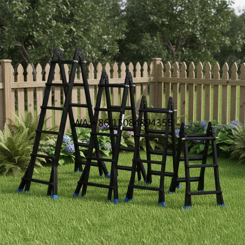 Echelle-telescopique-multifonctionnelle-pliante-en-chevrons-pour-la-maison-en-alliage-d'aluminium-capacite-de-charge-de-150-kg-double-verrouillage