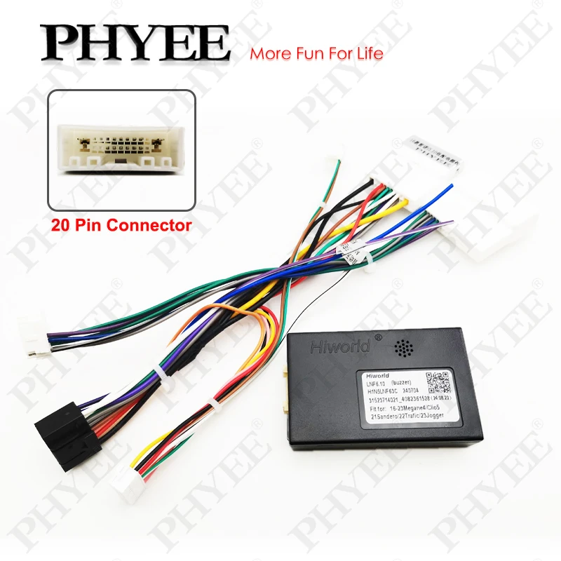 

Wiring Harness CAN BUS Decoder 16 Pin Plug to 20Pin Connector Car Android Cable Adapter for Renault Clio Mk4 Kadjar Sandero Mk3