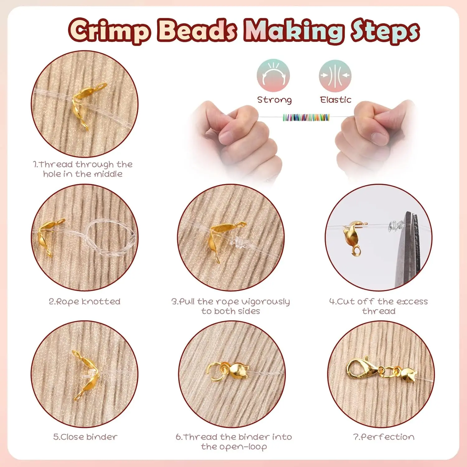 6100Pcs Clay Beads Bracelet Making Kit for Girls 24 Colors Friendship Bracelet Beads Kit with Preppy Polymer Beads for Jewelry M
