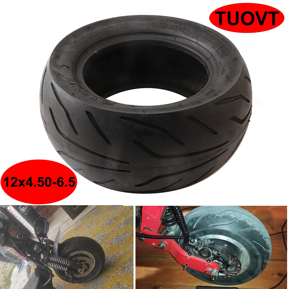 

12x4.50-6.5 Tubeless Tires 12 Inch Front Rear Wheel Vacuum Tire for Electric Scooter Mini Bike ATV Replacement Parts