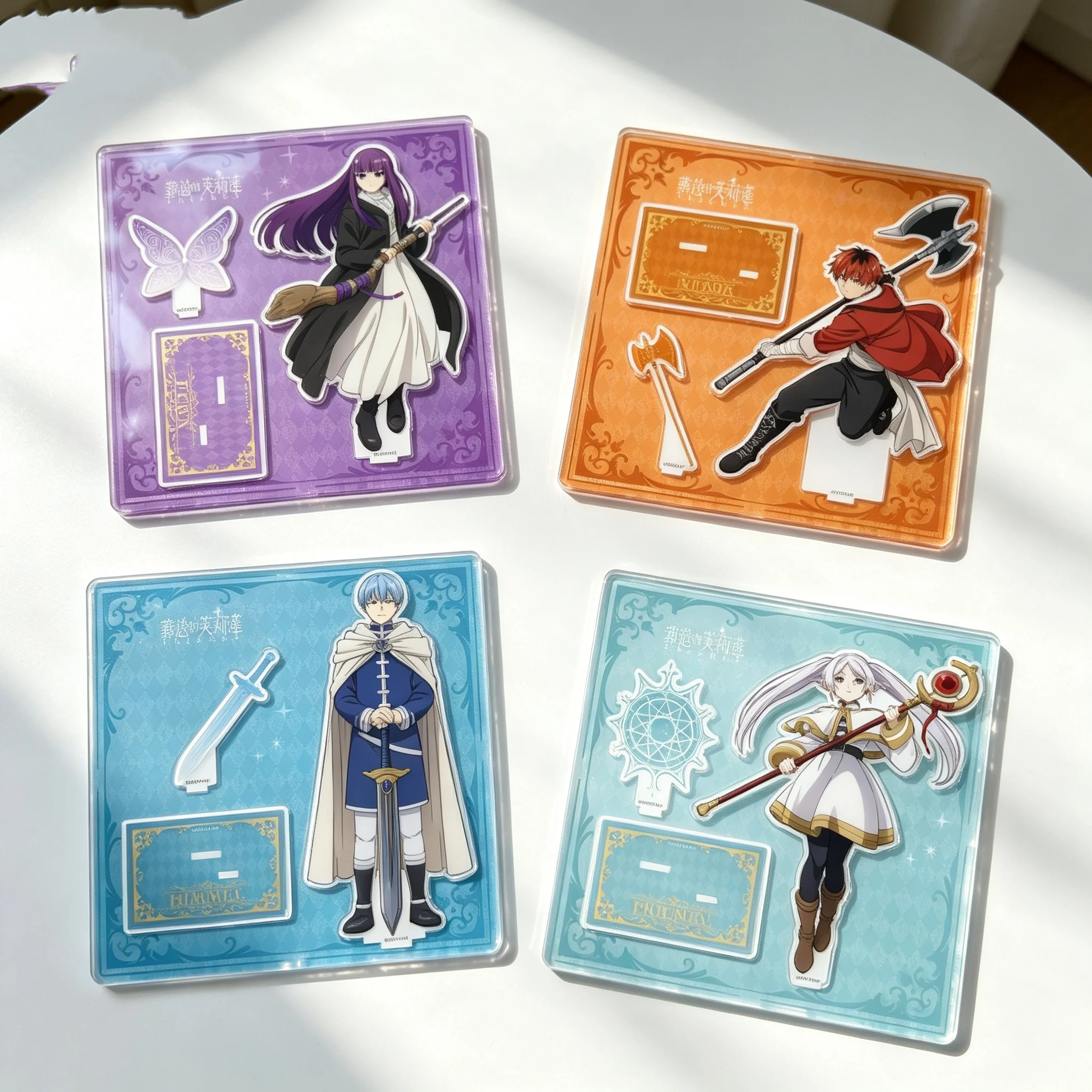Anime Frieren: Beyond Journey's End Frieren Acrylic Stand Model Plate Keychains Desktop Ornament About 15CM