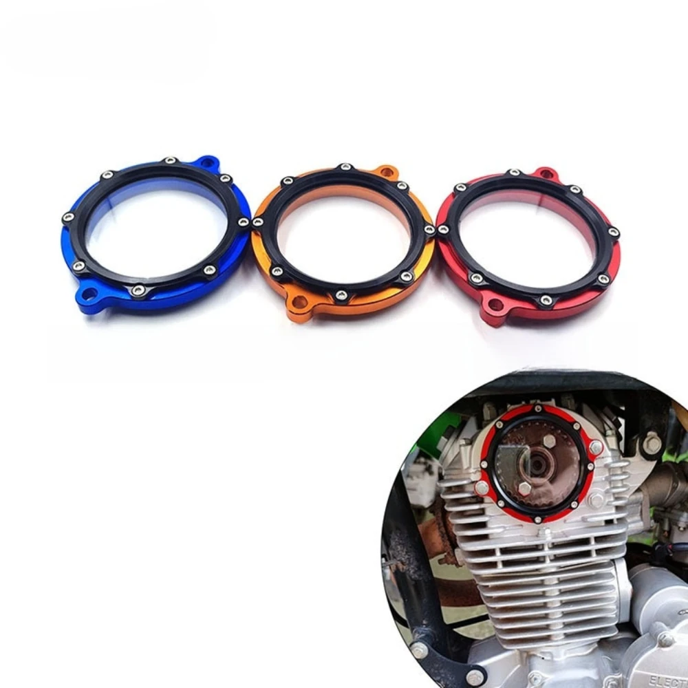 Motorcycle Cylinder Head Timing Chain Cover Visible Transparent Lid For HONDA CB250 TL125 TLR200 KAYO T2 K1 MX BSE ENDURO
