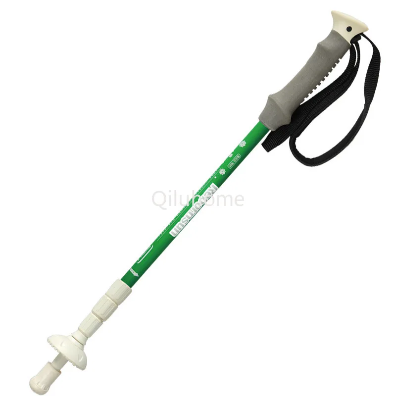 Alpenstock Ultra-Light Four-Section Telescopic Stick Ultra-Short Portable Walking Stick off-Road Outdoor Crutch