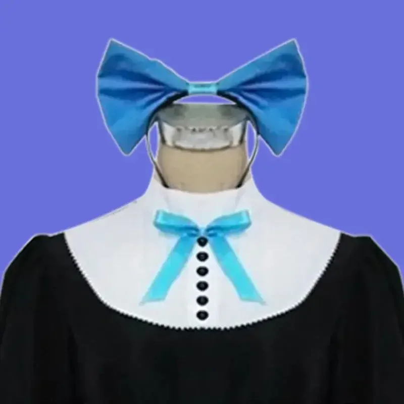 Bragas y medias de Anime para mujer, cinturón de ganado con anarquía, disfraces de Cosplay, vestido negro, trajes de mucama Lolita, sombreros de uniforme