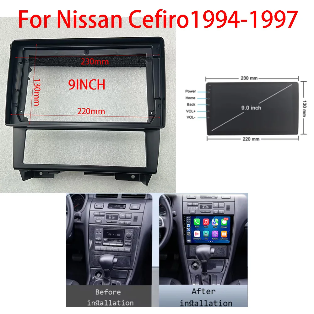 7/9 Inch For Nissan Cefiro 1994-1997 Car Radio Stereo Android GPS MP5 Player Head Unit 2 Din Fascia Panel Dash Frame