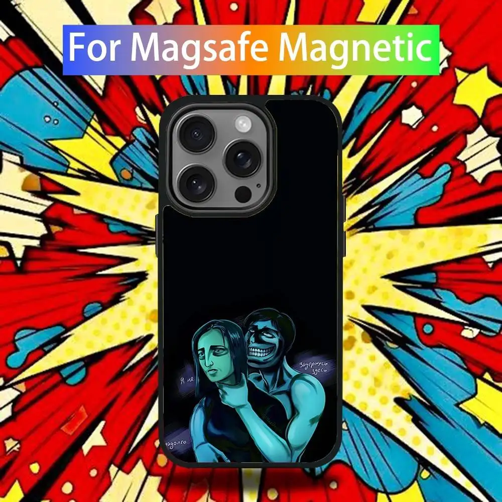 دخيل لا أنا لست حافظة هاتف بشري لهاتف آيفون 17,16,15,14,13,12,11,Pro,Max,Plus,Mini,SE4 شحن لاسلكي Magsafe مغناطيسي