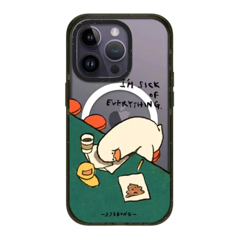 

MagSafe Acrylic Cartoon Duck Phone Case Cover for IPhone 11 12 13 14 15 Pro Max Case for IPhone 14 Pro Max