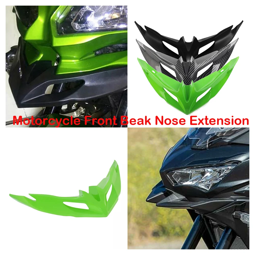 

For Kawasaki Versys 650 KLE LT ABS Tourer 2015-2020 Motorcycle Front Beak Nose Extension Spoilers Aerodynamic Wind Wing Plate