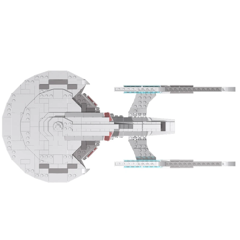 719pcs MOC Constitution III Neo Class USS Starship G Smooth Space Galaxy SciFi Model Building Blocks Construction Kit Toy Gift