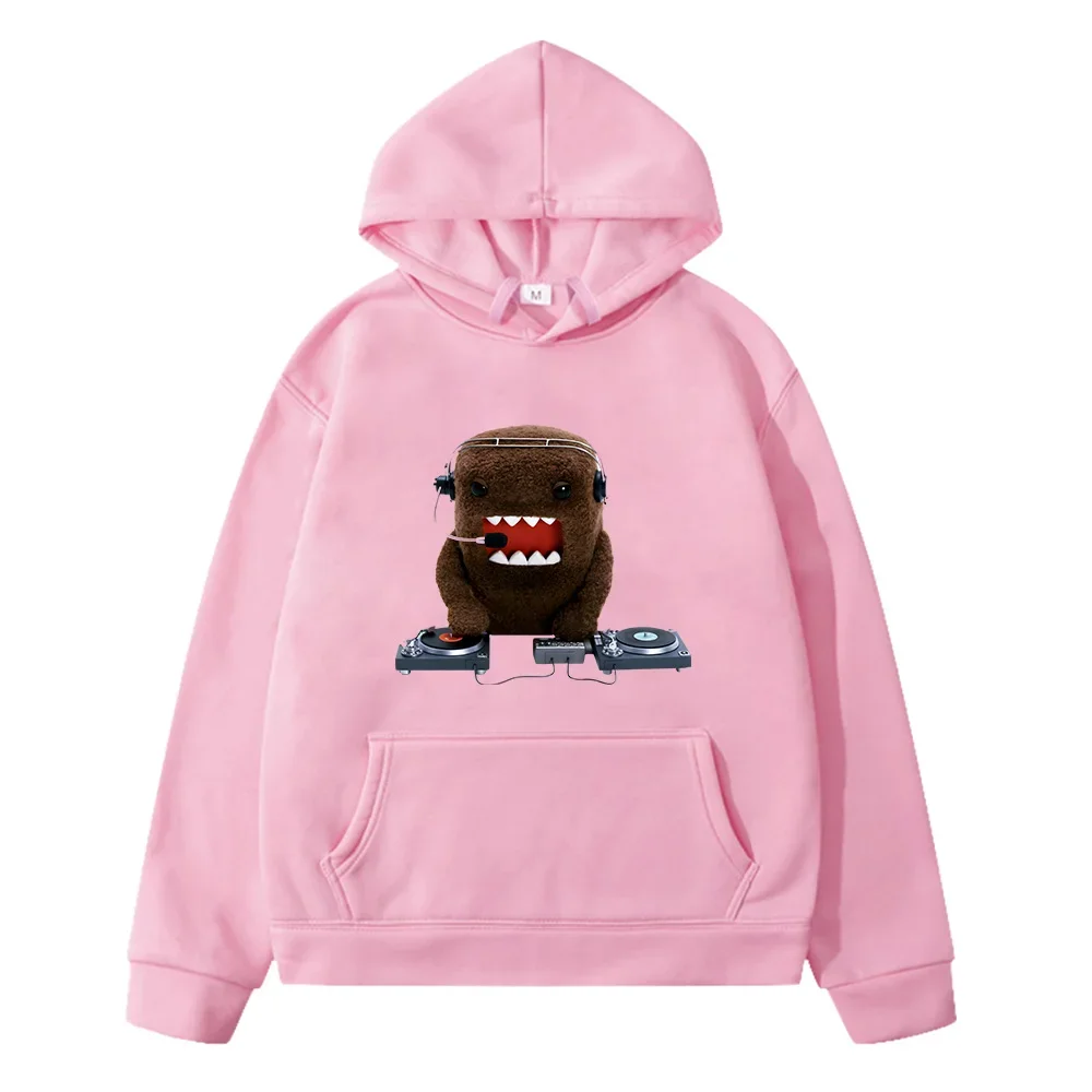 Domo Kun Cute Graphic Hoodie Long Sleeve Autumn Hooded Sweatshirts Streetwear Casual Boys Girls Kawaii Pullovers Children Hoody image 4