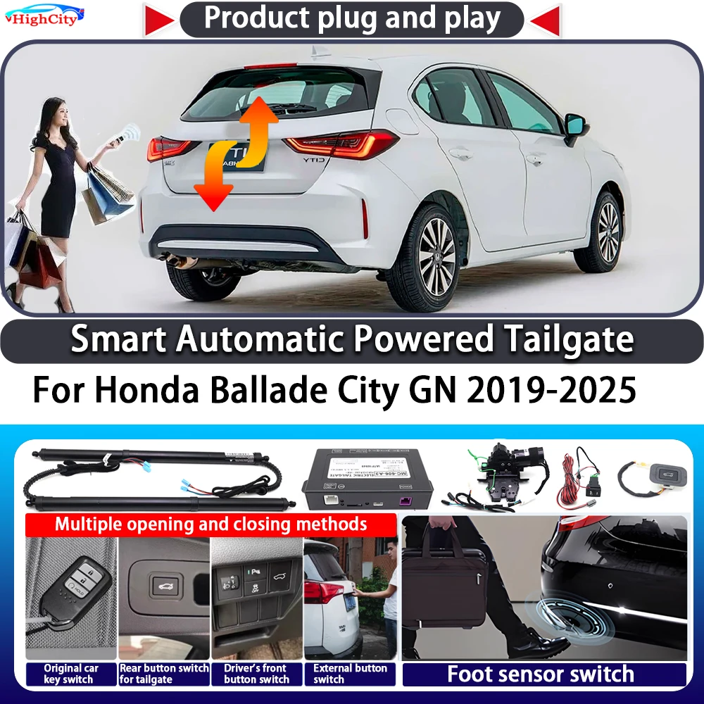 

For Honda Ballade City GN 2019-2025 OEM Smart Automatic Powered Tailgate Key Control Trunk Close Kit Electric Power Tailgate