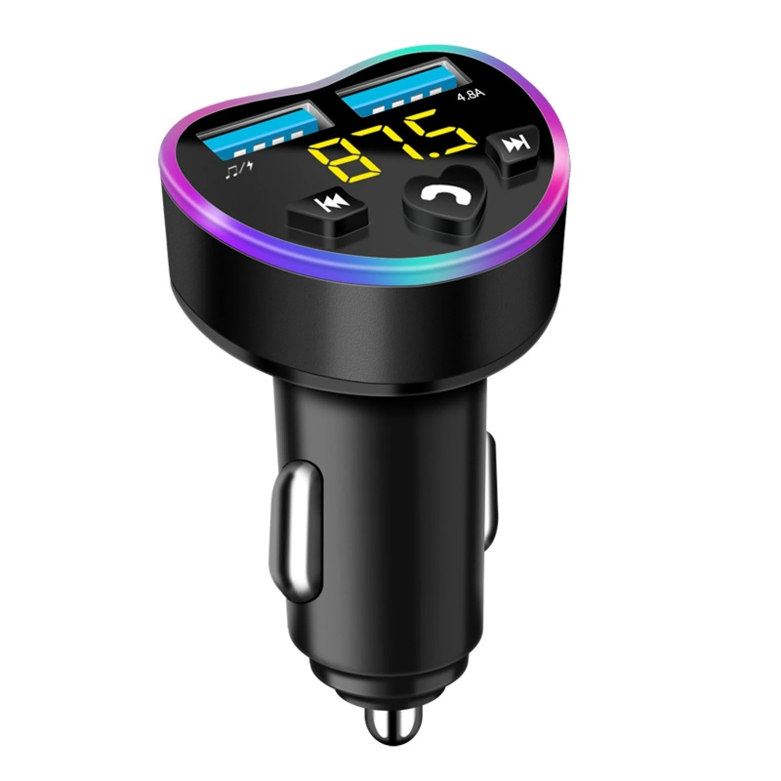 Car MP3 Bluetooth Player FM Transmitter Multifunctional Auto Charger Voice Calls Navigation Broadcast U Disk Playback