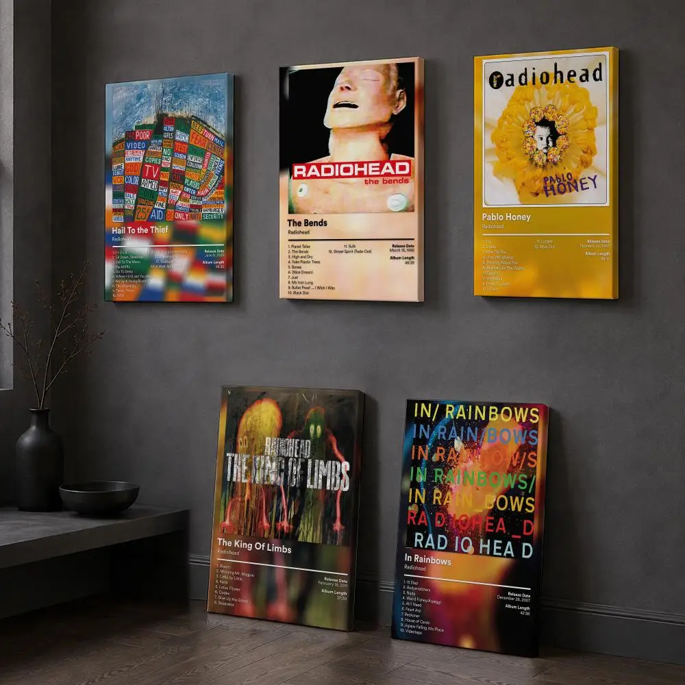Iconic Band R-Radiohead Framed Wall Painting Wooden Framed Canvas Poster Wall Art HD Waterproof Print Home Decor