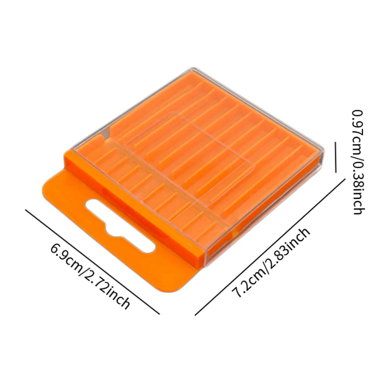 2xDrill Bit Storage Box Drill Bit Holder Container Garage Empty Organizer Case 7.2cmx6.9cmx9.7mm