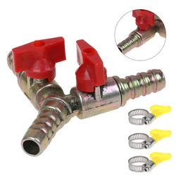 High-quality Y Type 3 Way Shut Off Ball Valve With Clamp Fitting Hose Barb Fuel Gas 5/16