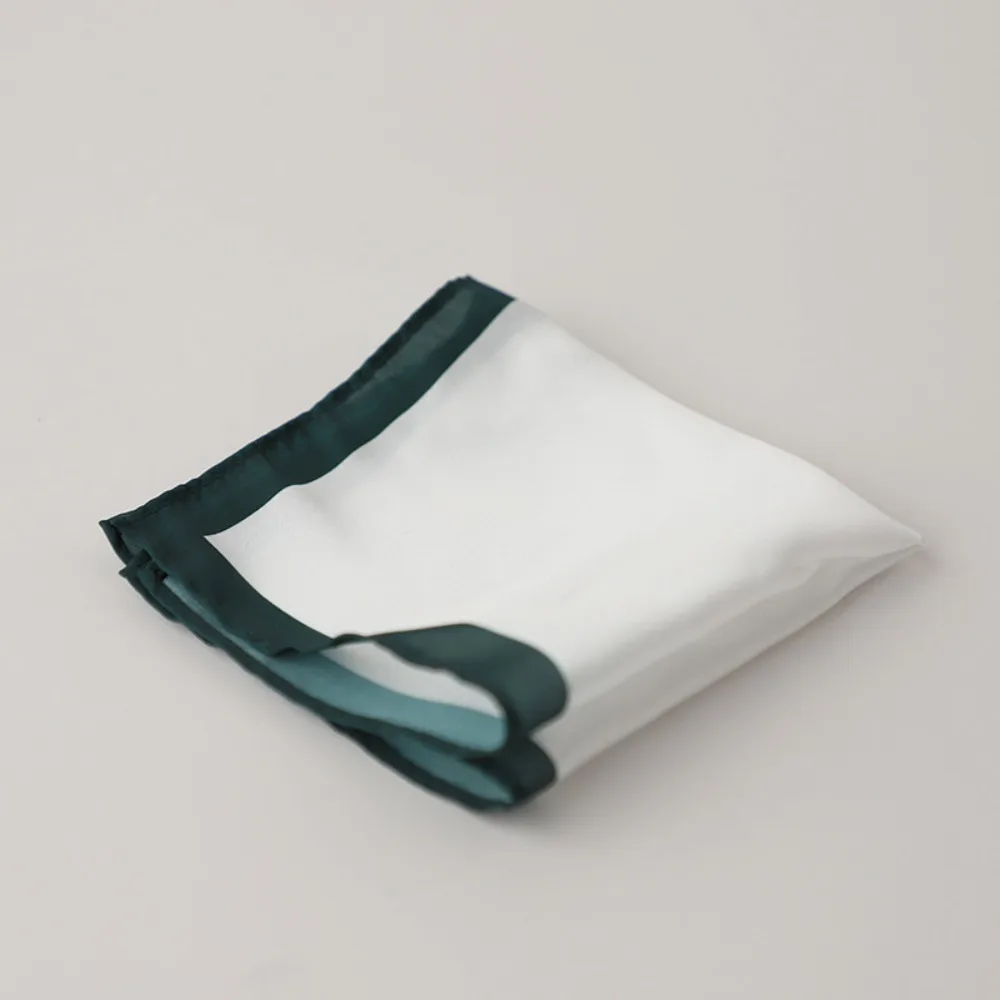 모자 한국 남성 정장 포켓 스퀘어 폴리 에스터 빈티지 비즈니스 정장 손수건 컬러 에지 화이트 가슴 수건 Handkercher Boys