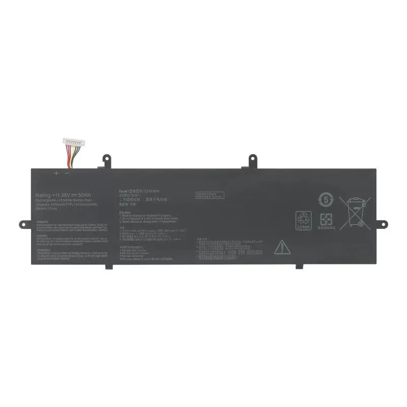 

C31N1816 3ICP5/70/81 Laptop Battery for ASUS ZenBook Flip 13 UX362 UX362F UX362FA Q326FA 0B200-03160000 11.55V 50Wh/4335mAh