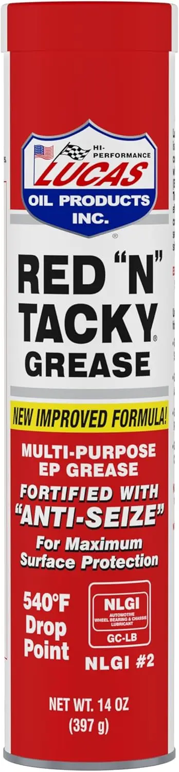 

Красный картридж с консистентной смазкой N Tacky Grease, 14 унций, упаковка из 10 штук - Высокоэффективная смазка для автомобильной и промышленной техники