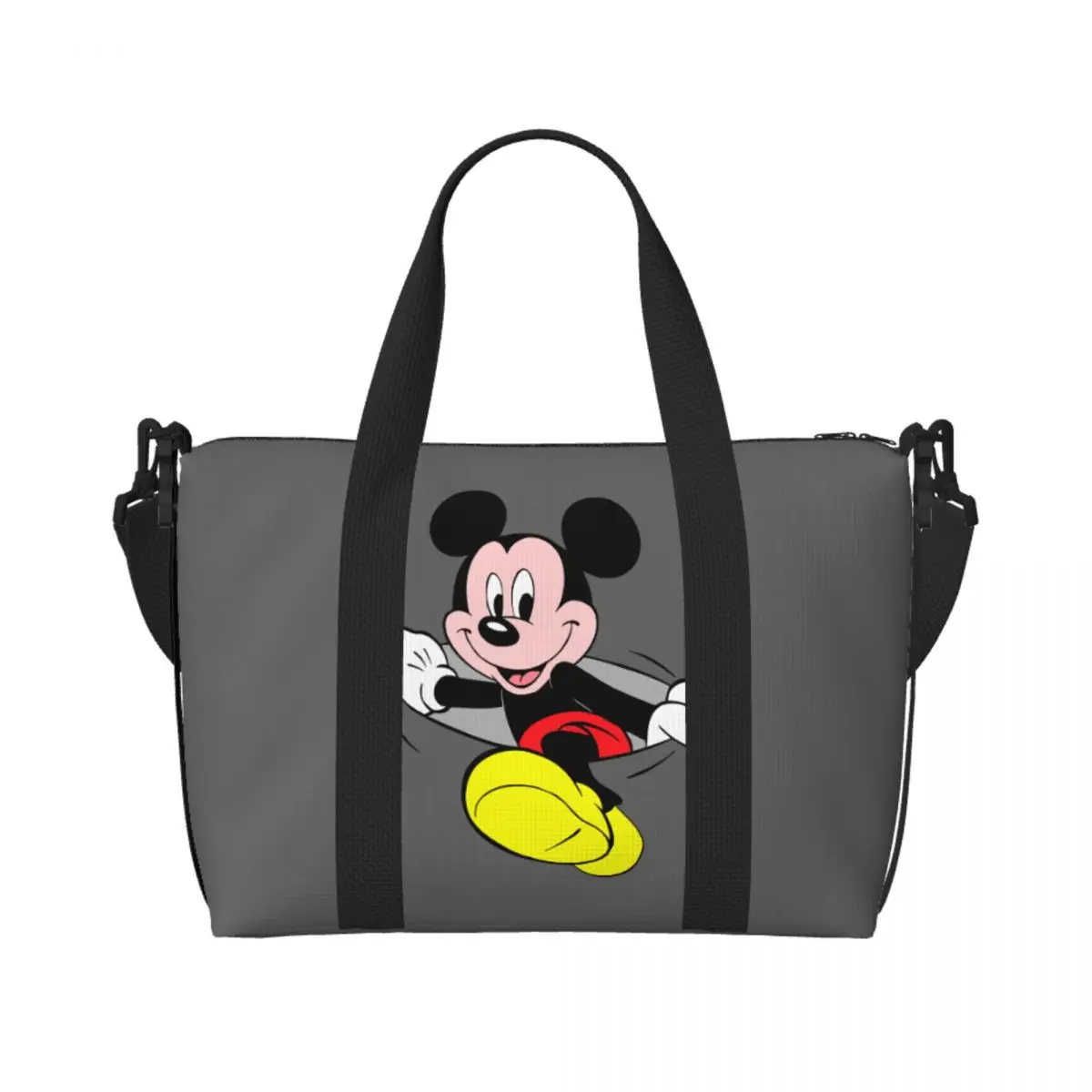 

Изготовленная на заказ сумка для покупок с героями мультфильмов Микки Мауса, женская большая вместительная спортивная пляжная дорожная сумка