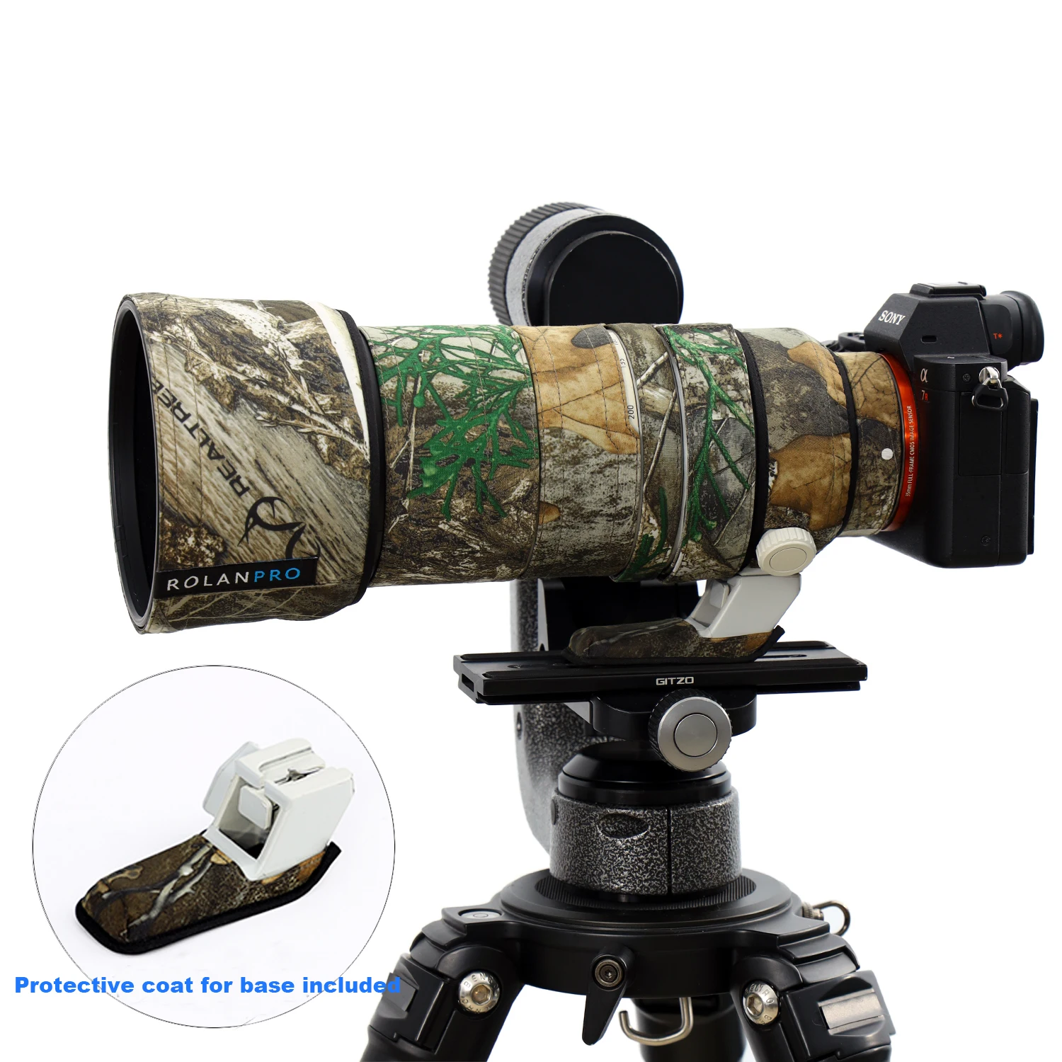 ROLANPRO Wodoodporny ochraniacz obiektywu do Sony FE 70-200mm F/2.8 GM OSS II, pokrowiec ochronny na obiektyw SEL70200GM2, osłona przeciwdeszczowa — zdjęcie 4