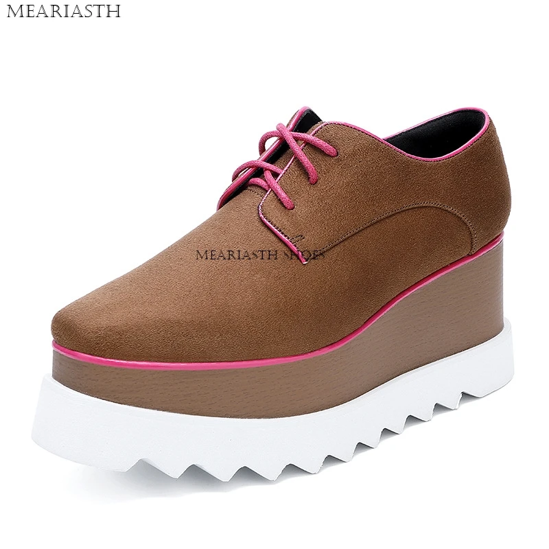 2024 Echt Leer Vrouwen Gevulkaniseerd Schoenen Lederen Platform 8 Cm Wig Hoge Hakken Witte Schoenen Lace Up Verhogen Casual Schoenen