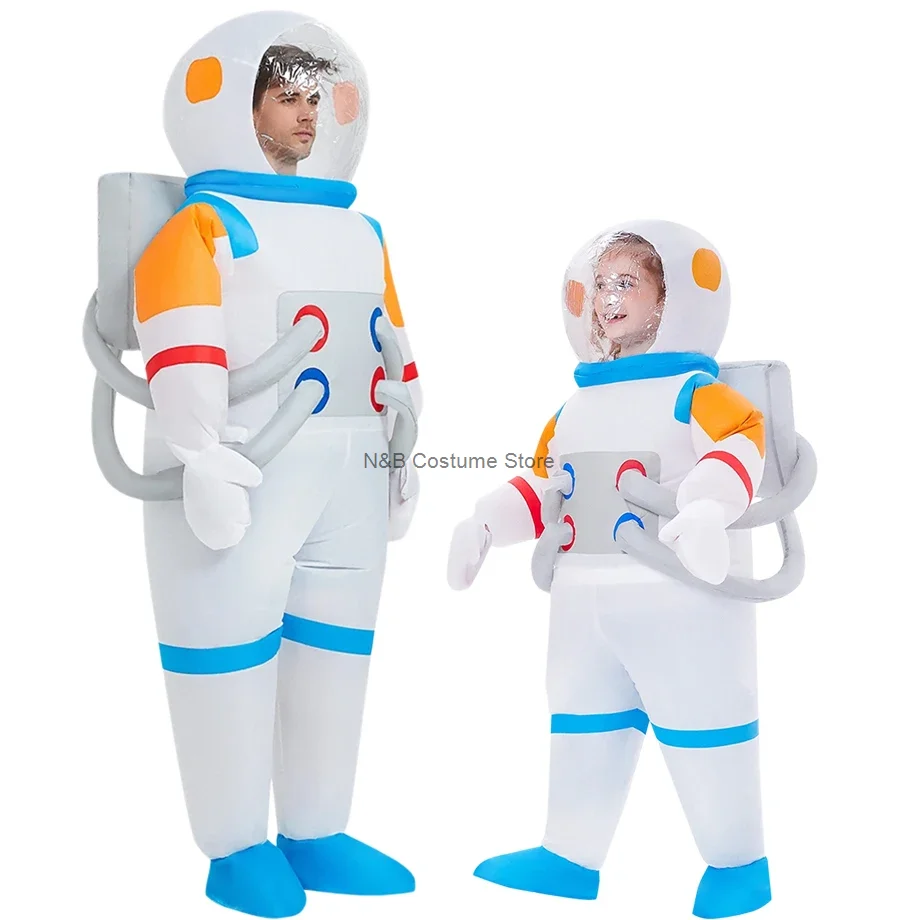 Adults Kid Space Exploration Inflatable Astronaut Costume Suitable for Halloween Christmas New Year Carnival Party Cosplay Props