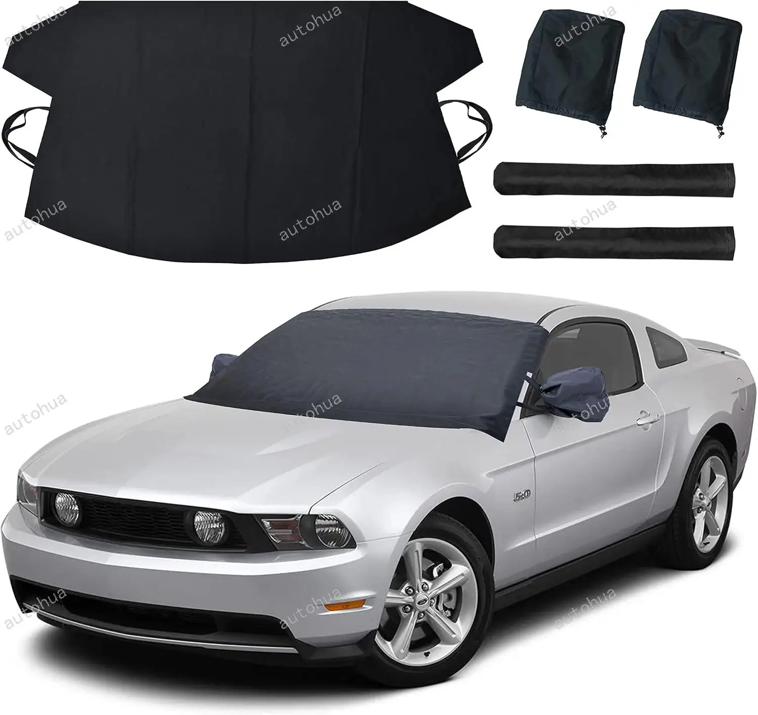 

Car Snow Cover for Dodge Windshield Cover for Ice Snow with Heavy-Duty 600D Oxford Car Cover, Waterproof & Anti-Slip,