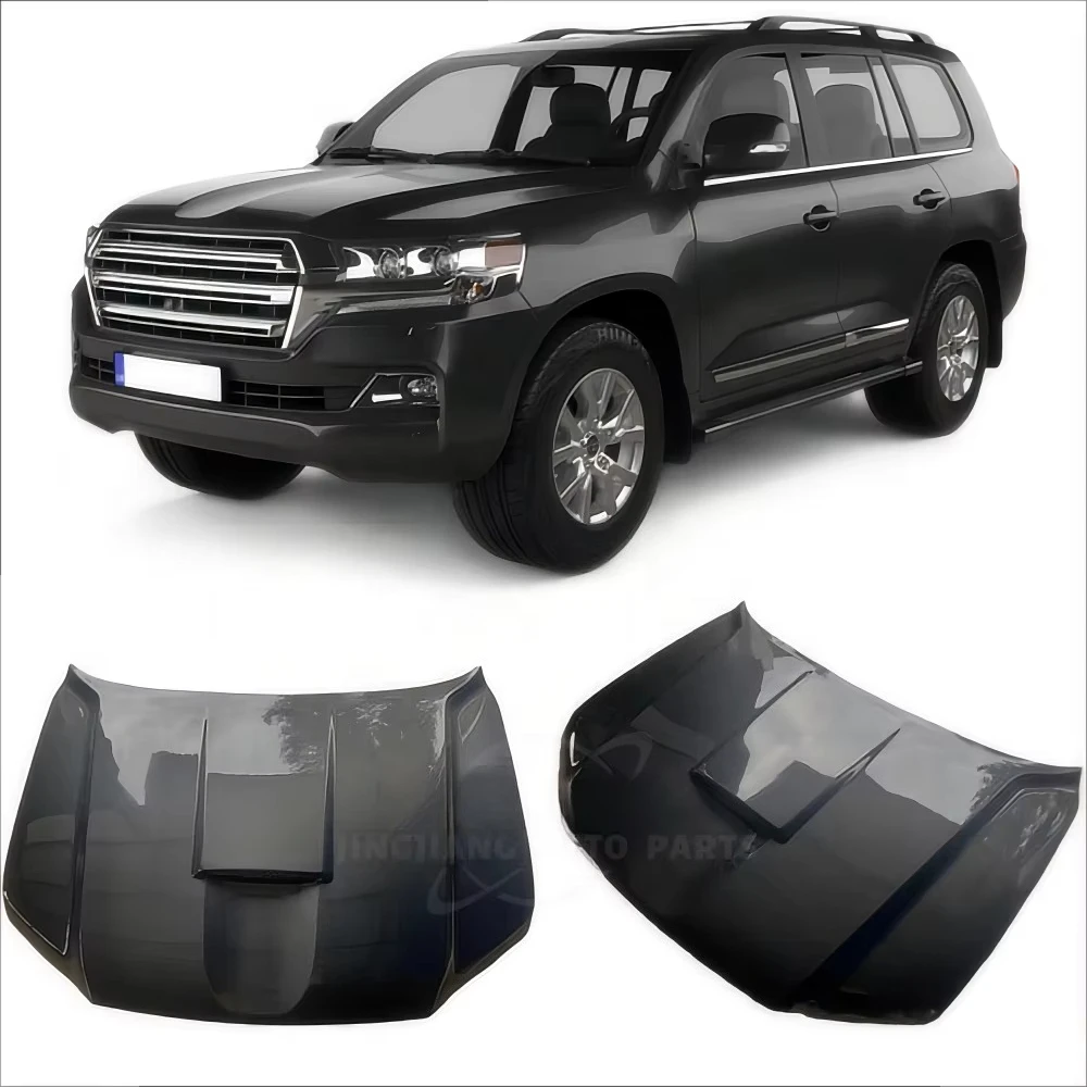 Lightweight Carbon Fiber Hood Modification for Toyota for Land Cruiser LC200 Open Hole Design with New Engine Hood Clips