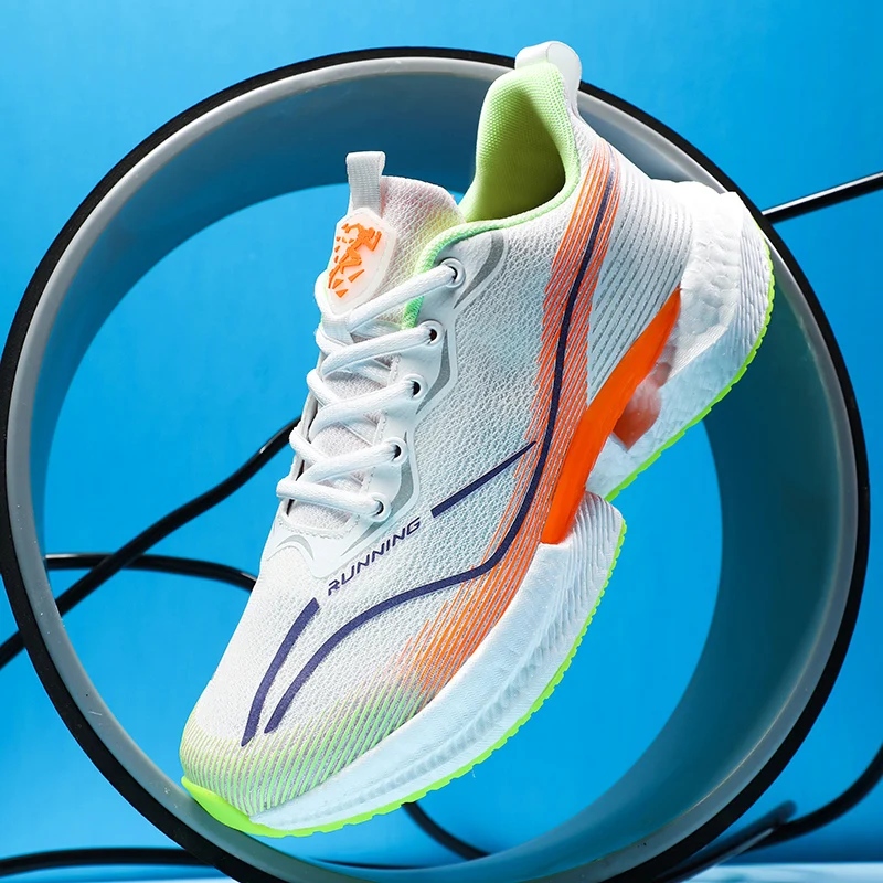 

Мужские кроссовки на толстой подошве, удобная спортивная обувь на шнуровке, мужская дышащая противоскользящая износостойкая обувь с сеткой, мужская обувь