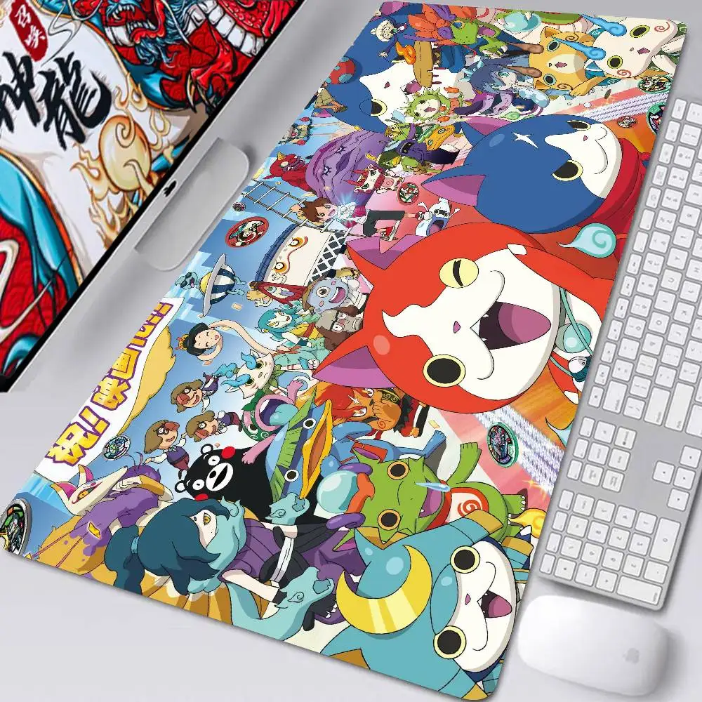 Anime Y-Yo-kai Watch Mousepad Non-slip Suitable For Office Computers Laptops E-sports Game Desk Mats XXL Keyboard