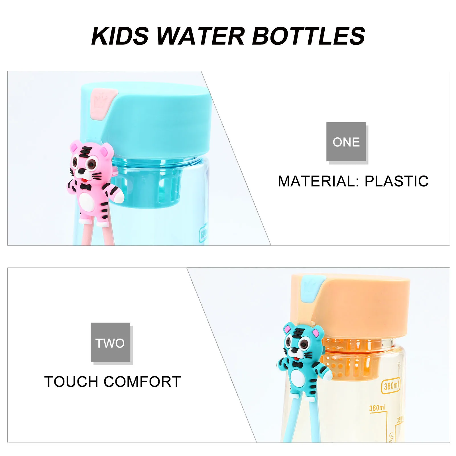 

2pcs Jugs Water Bottle Plastic Sports Bottles With Filter Leak-Proof Training Cup For Babies Large Capacity Outdoor